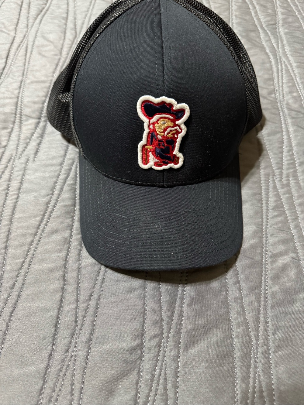 Navy Trucker Hat with Colonel Reb Patch